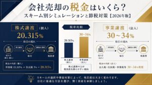 会社売却の税金スキーム別解説図